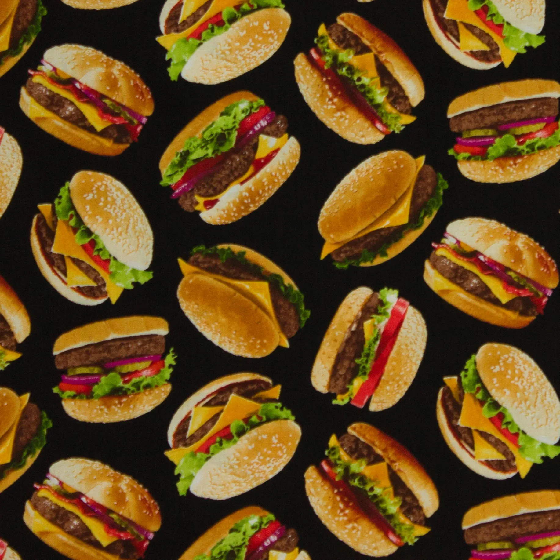 Zwarte katoen met burgers